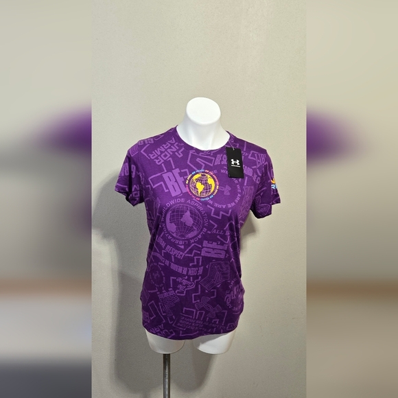 NWT UA UNDER ARMOUR Black History Month Liberation Short Sleeve Purple T-Shirt - Picture 1 of 7